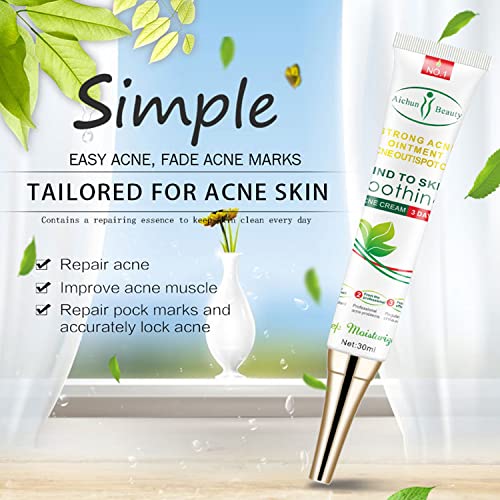 Aichun Beauty, Strong Acene ointment Acene Outispot on, Acene Cream 3 days Acne out, Spot on 30ml