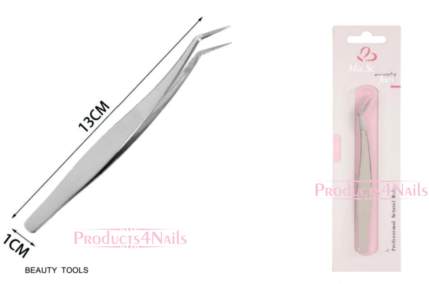 Tweezer Angled - Miss Smoo (SILVER)