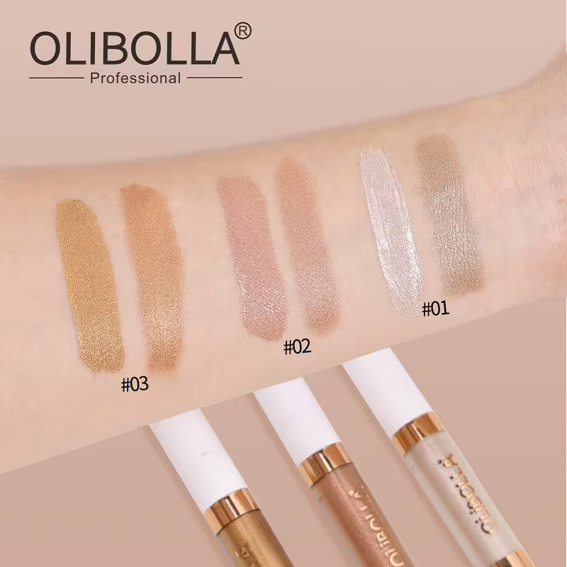 OLIBOLLA 2-in-1 Dual-Ended Eyeshadow Stick, Cream & Liquid Shimmer Eyeshadow Pen, Waterproof Long-Lasting Pearlescent Eye Makeup  22 g