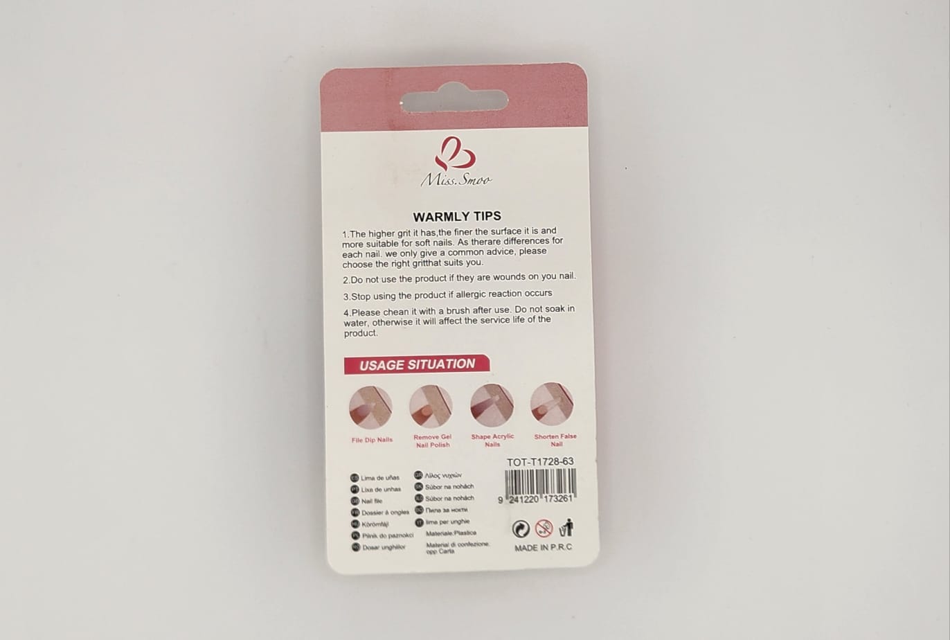 Nail 4-Way Buffer MISS SMOO - Nail Buffering Files Nail Art Polishing Block