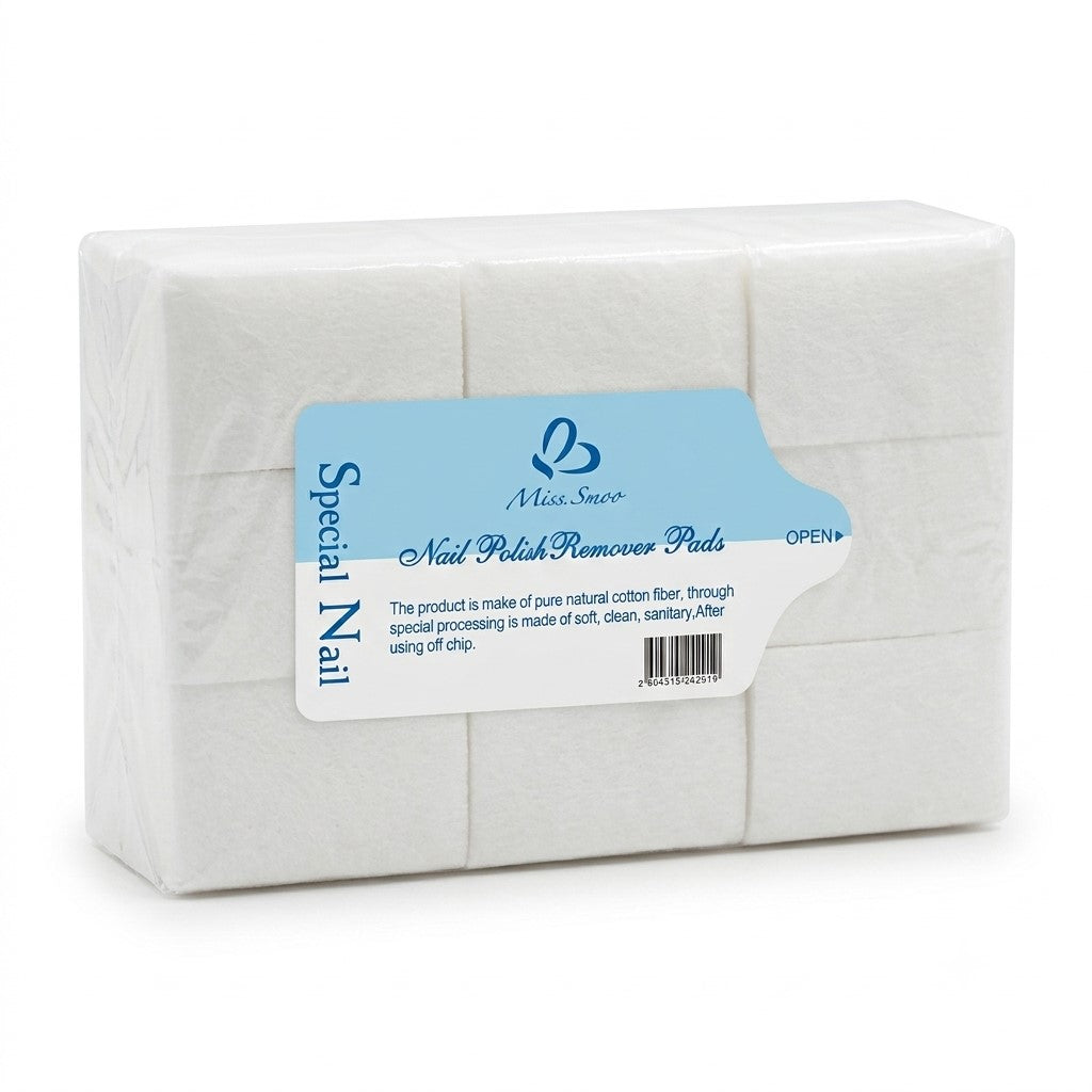 Nail Gel Polish Remover Pads 1000 Pieces MISS SMOO (SOFT)- Disposable Lint Free Nail Wipes Pad, Clean Acrylic Nails Remover