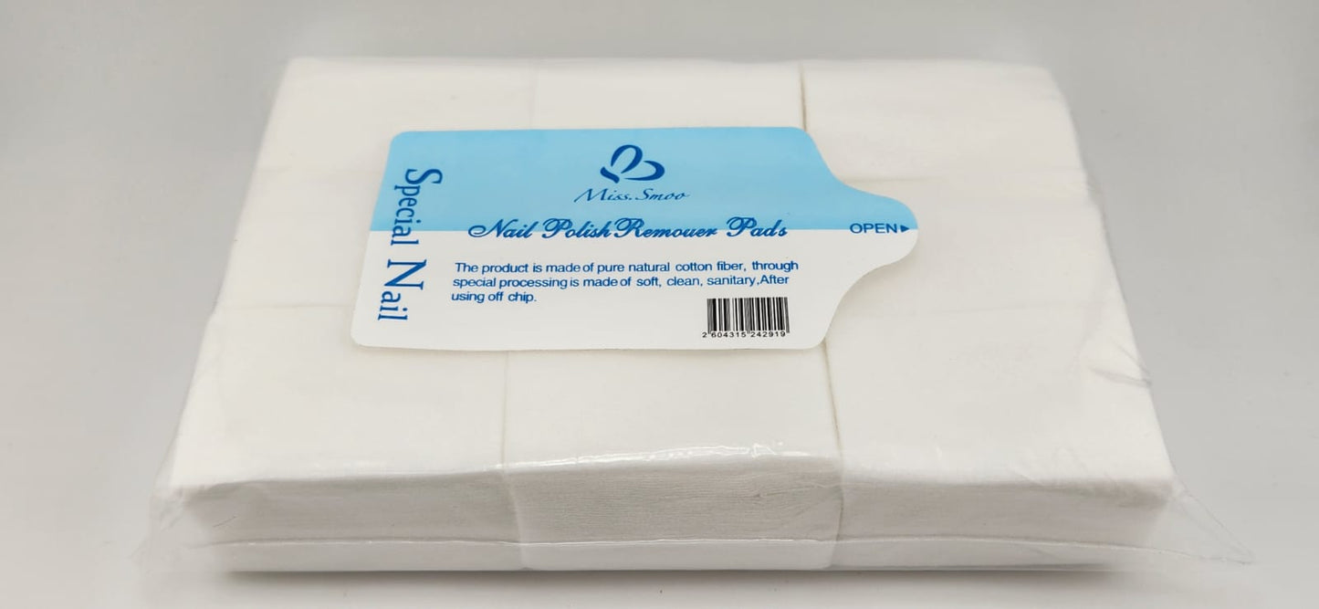Nail Gel Polish Remover Pads 1000 Pieces MISS SMOO (SOFT)- Disposable Lint Free Nail Wipes Pad, Clean Acrylic Nails Remover