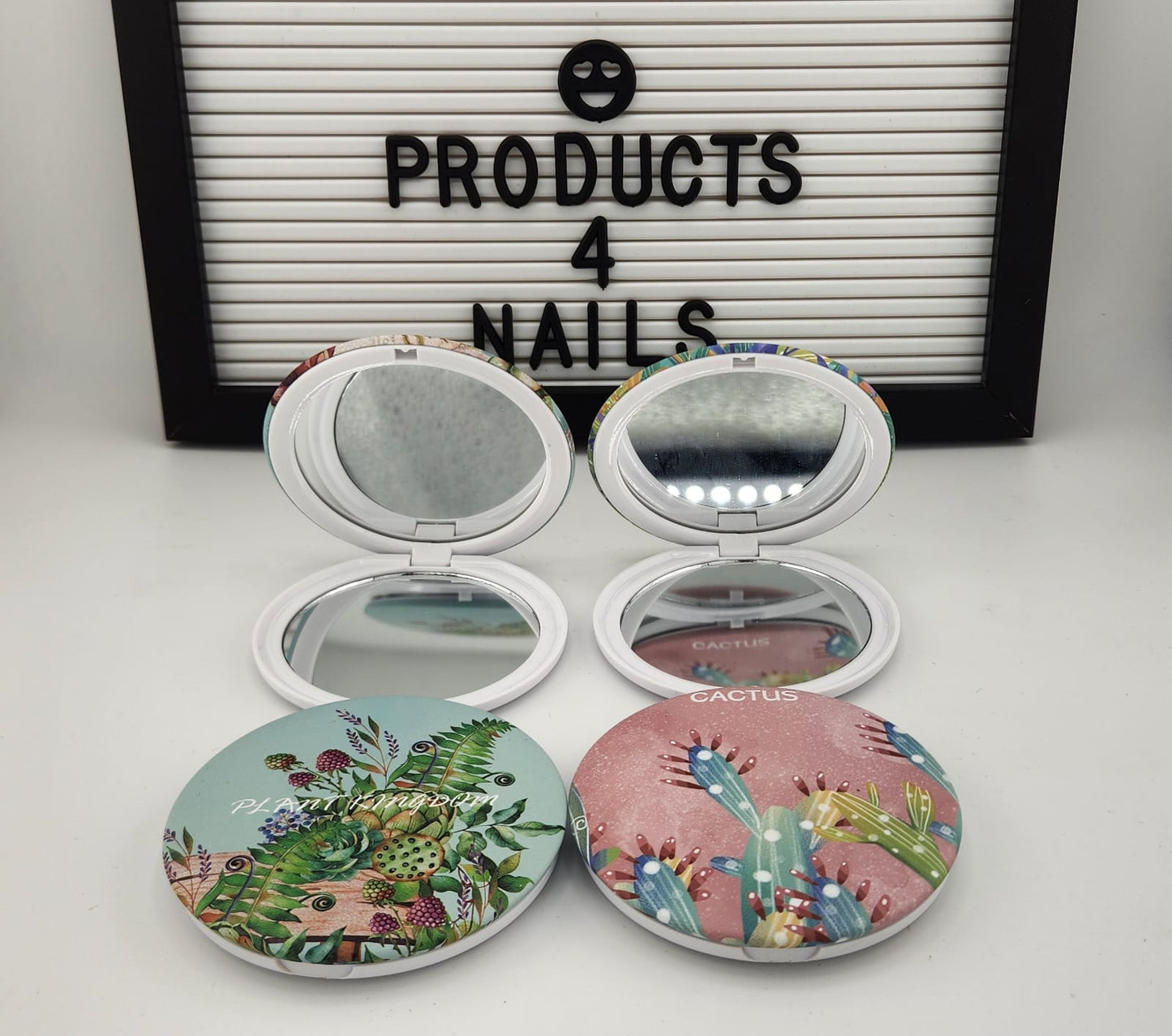 Cosmetic Mirror Classics Fashion 2 in 1 (Plain Mirror and Magnifying Glass) -1336-3