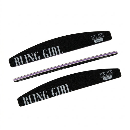 BLING GIRL PROFESSIONAL NAIL FILES - HALFMOON (100/100)