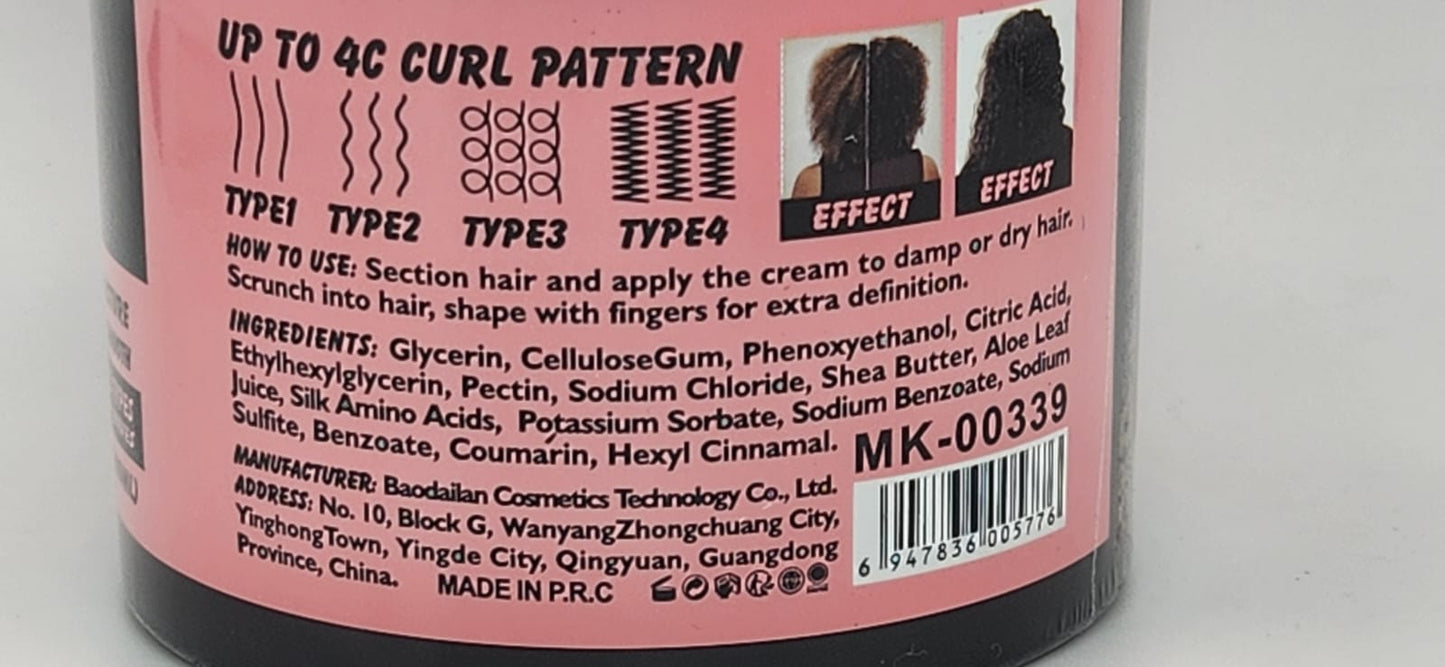 MAX MVAKA Hair Curling Cream (300ml) defines tight 4C curls with weightless moisture, shine, and all-day frizz control.