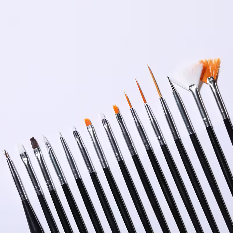 Nail Gel Art Brush Set 15Pcs (Bag)