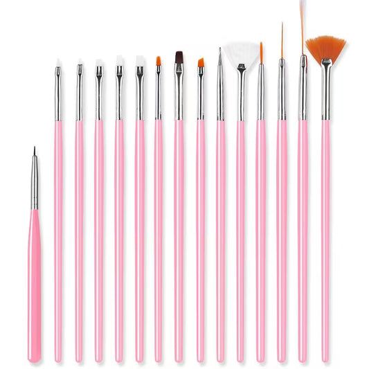 Nail Gel Art Brush Set 15Pcs -Miss Smoo