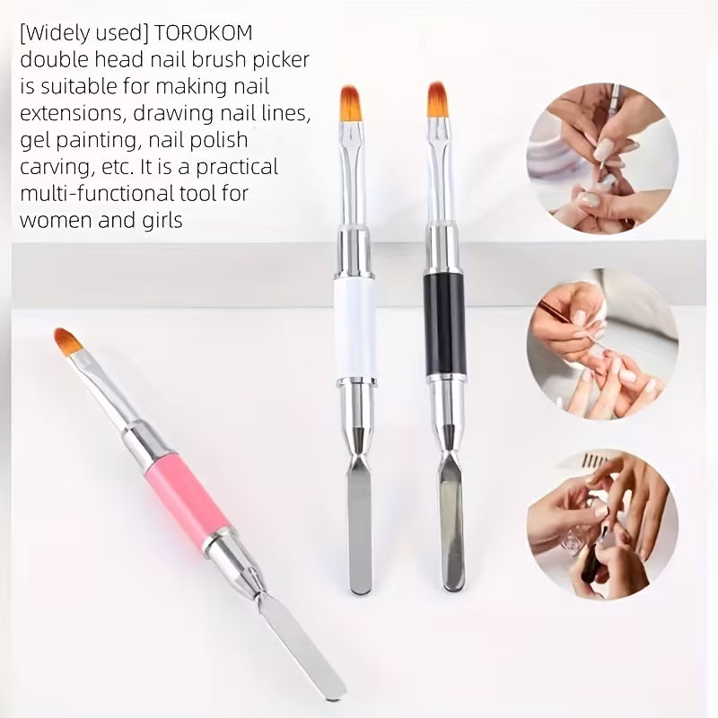 Poly Gel Nail Brush Dual-ended with Spatula (High Quality)