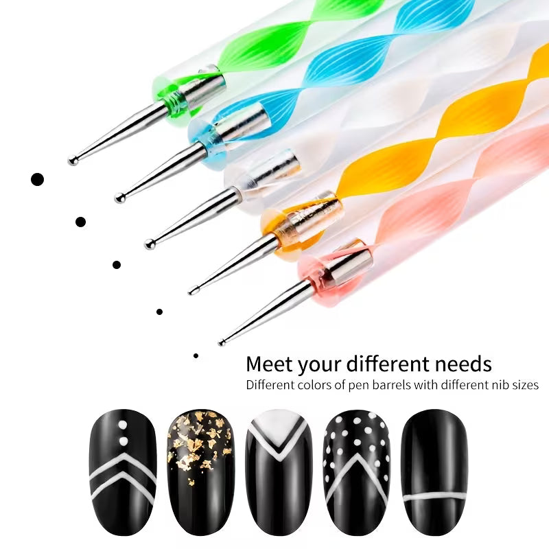 Nail Gel Art Dotting Tool Set 5Pcs