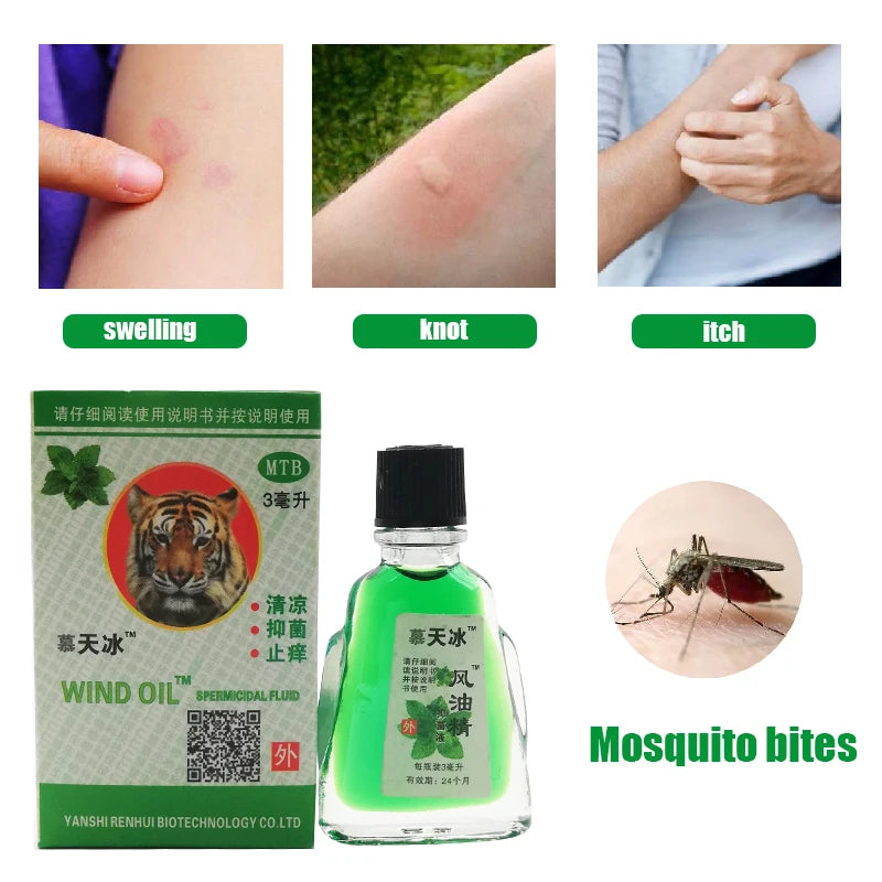 Tiger Wind Oil Essence Relieve Headache, Anti-Mosquito, Motion Sickness Refreshing Oil