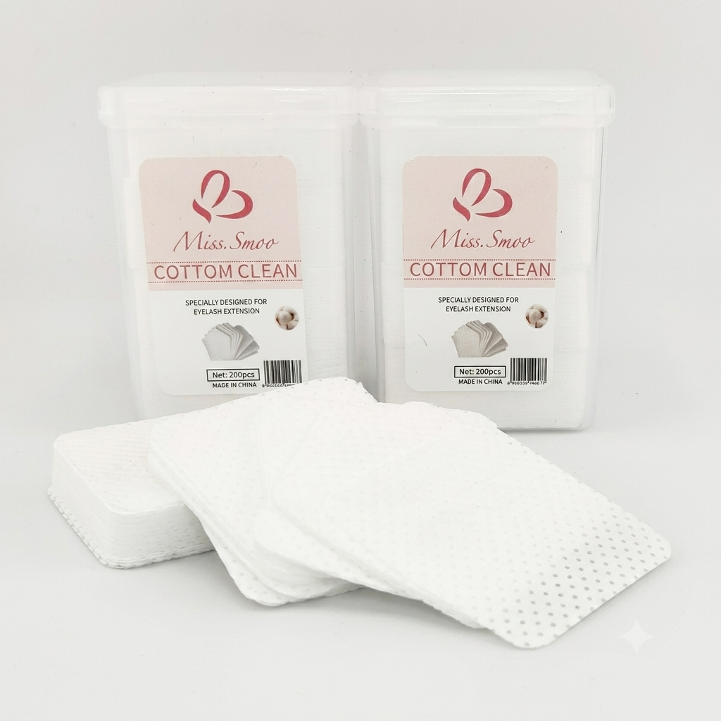 200 PCS Lash Extension Wipes Lint-Free Non-Woven Removal Tool for Eyelash Extension Glue & Nail Polish Remover Wipes