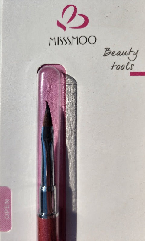 Miss Smoo Nail Acrylic Brush - Pink Crystal - "Nail Pen"