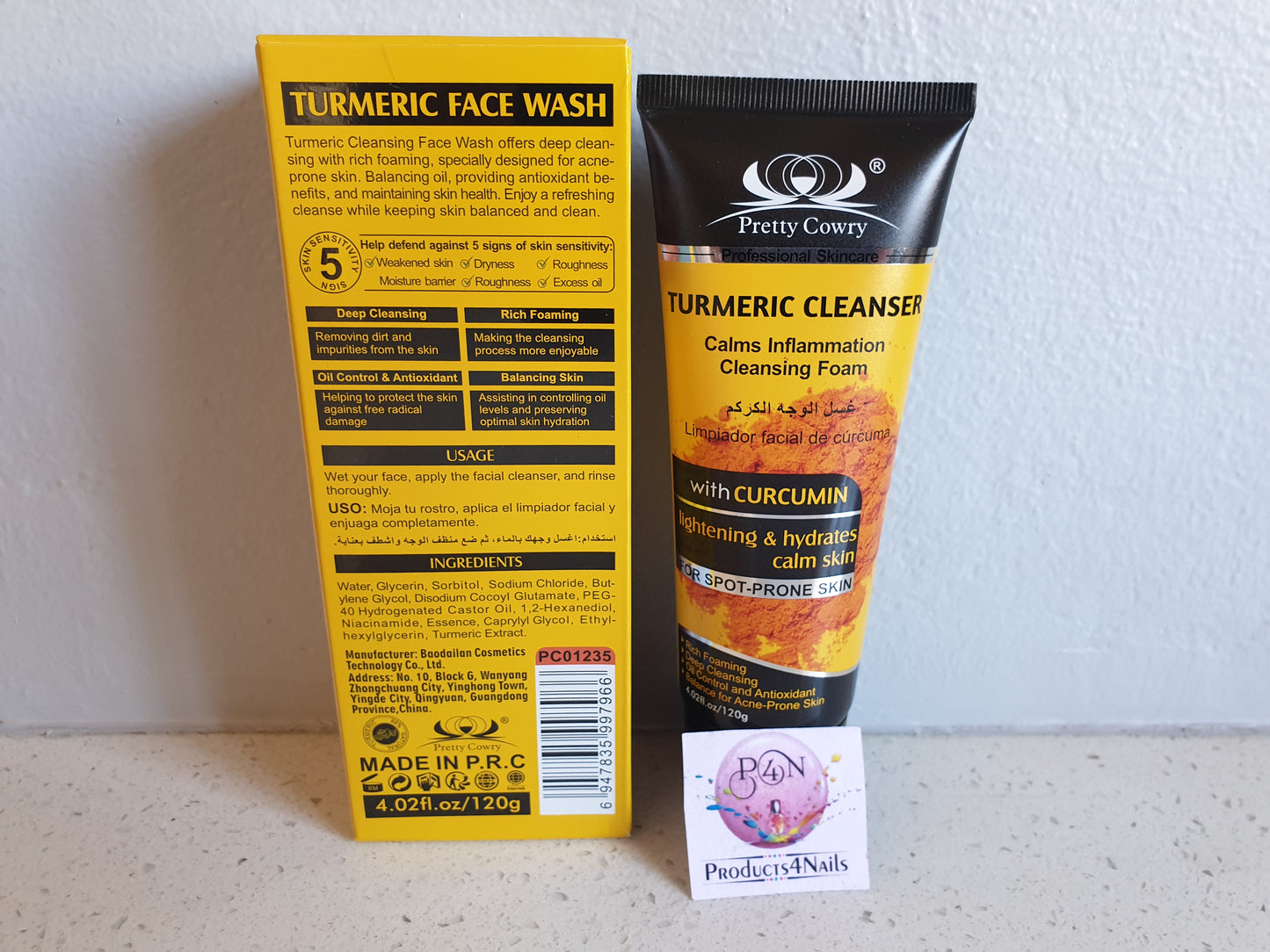 Turmeric Foam Face Wash - Pretty Cowry 120g