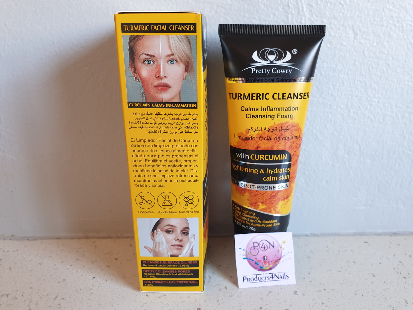 Turmeric Foam Face Wash - Pretty Cowry 120g