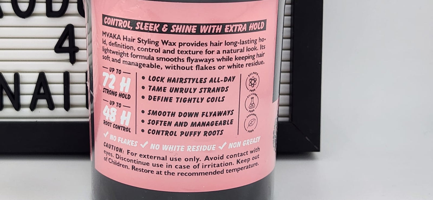MAX MVAKA Hair Styling Wax 72 Hour Extra Hold (500ml)