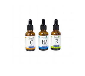 Vitamin C, Retinol and Hyaluronic Acid Face Serum Set - Complete Skincare Solution