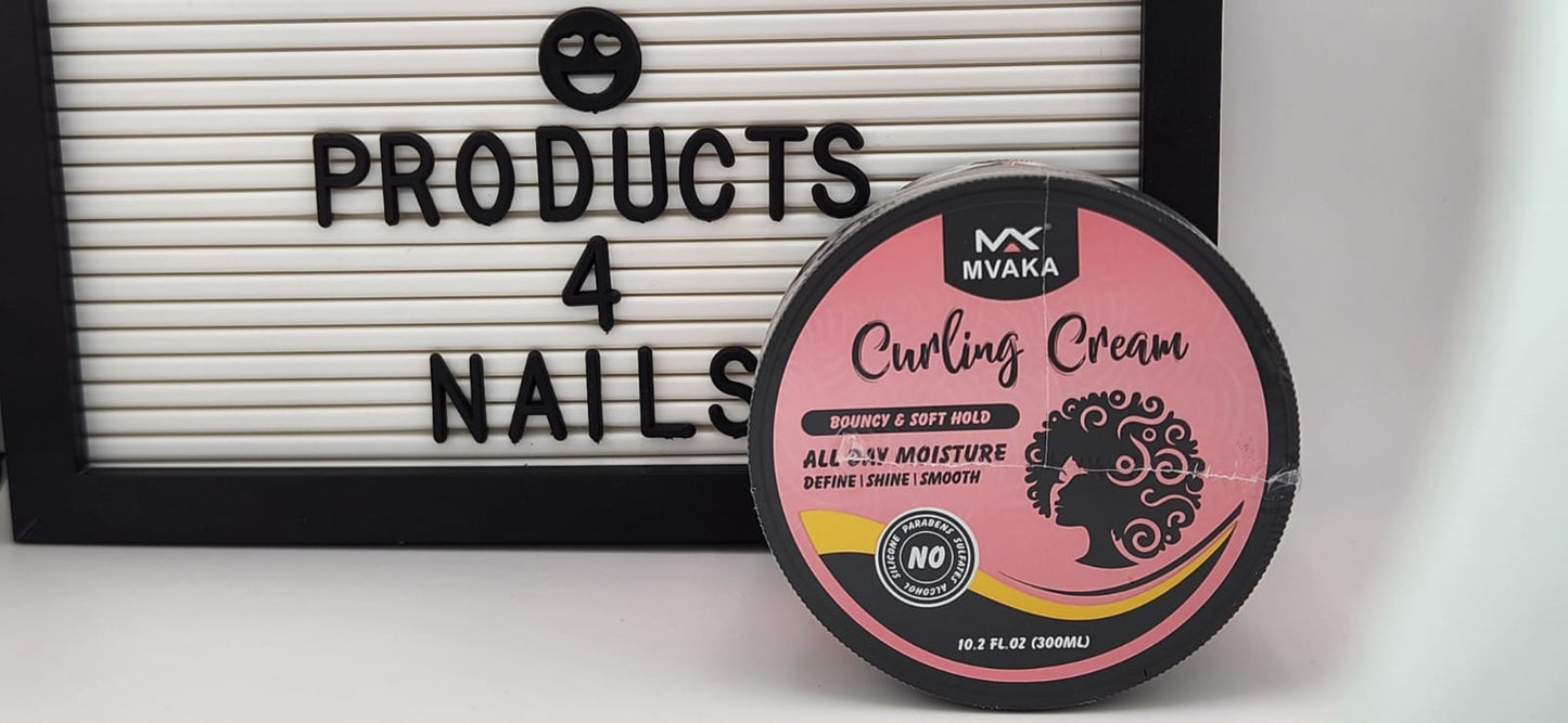 MAX MVAKA Hair Curling Cream (300ml) defines tight 4C curls with weightless moisture, shine, and all-day frizz control.