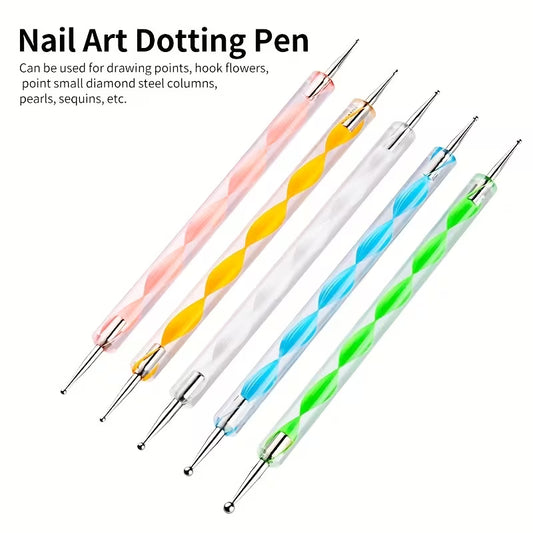 Nail Gel Art Dotting Tool Set 5Pcs