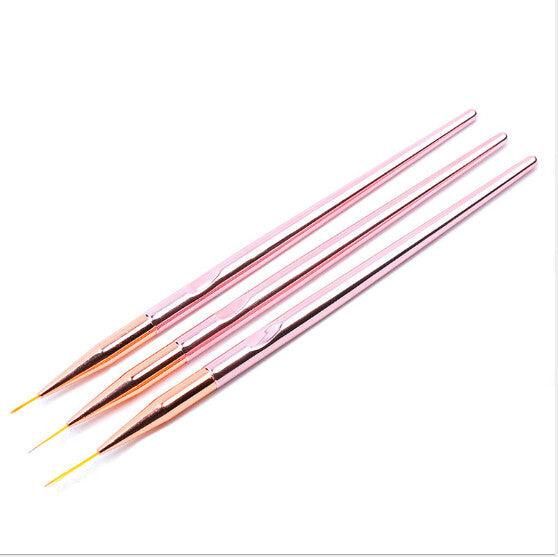 3pcs Rose Gold Striping Brush