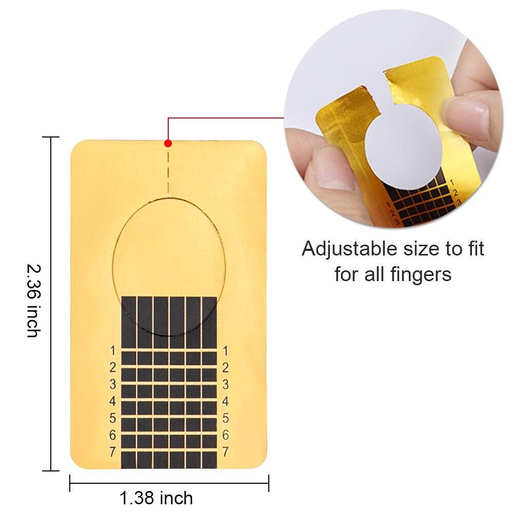 Nail Form Extension Sticker Self-Adhesive Nail Tips Guide, Gel Nail Stickers for Poly Gel/Extension/Acrylic Nail Molds Builder