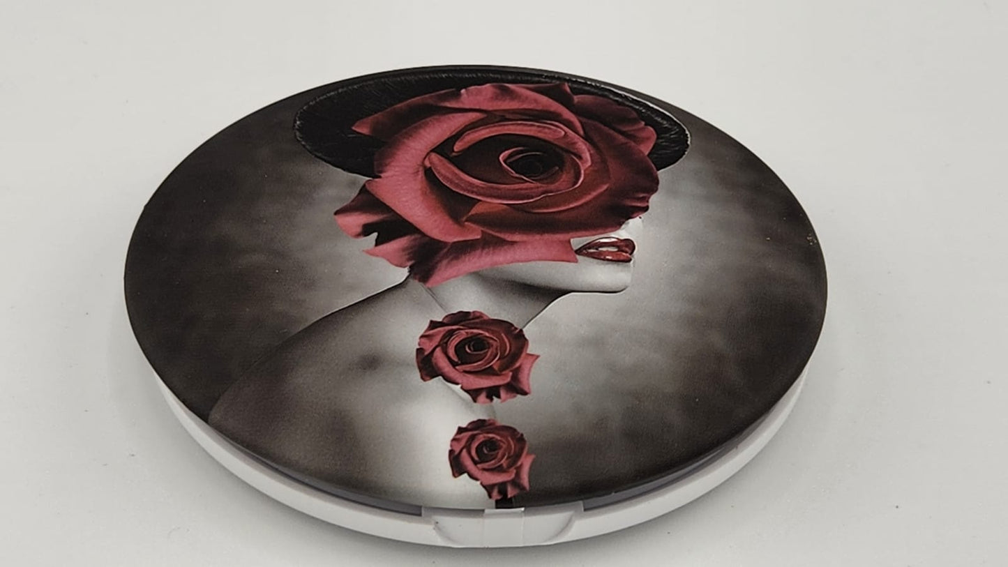 Cosmetic Mirror Classics Fashion 2 in 1 (Plain Mirror and Magnifying Glass) -1336-4