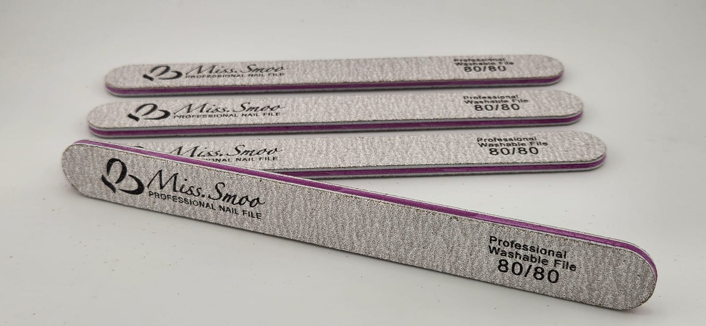 Miss Smoo Double Sided Nail File  - Straight 80/80 (LOSE)