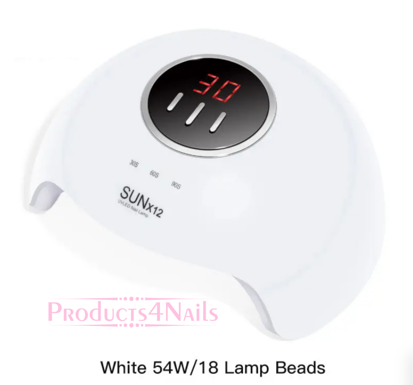 Sun X12 LED/UV 54W LED Nail Lamp with Three Timer Smart Digital Display Intelligent Infrared Sensor for Nails