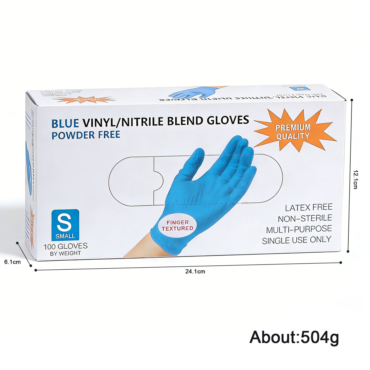 Disposable Nitrile Gloves 100 Pieces - WHITE