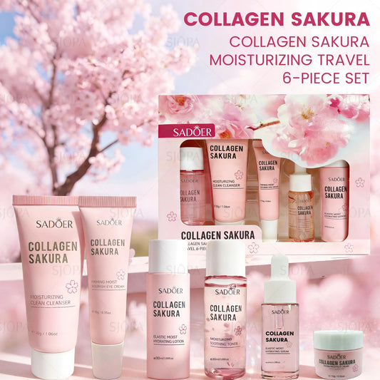 SADOER Collagen Sakura Moisturizing Travel 6-Piece Set