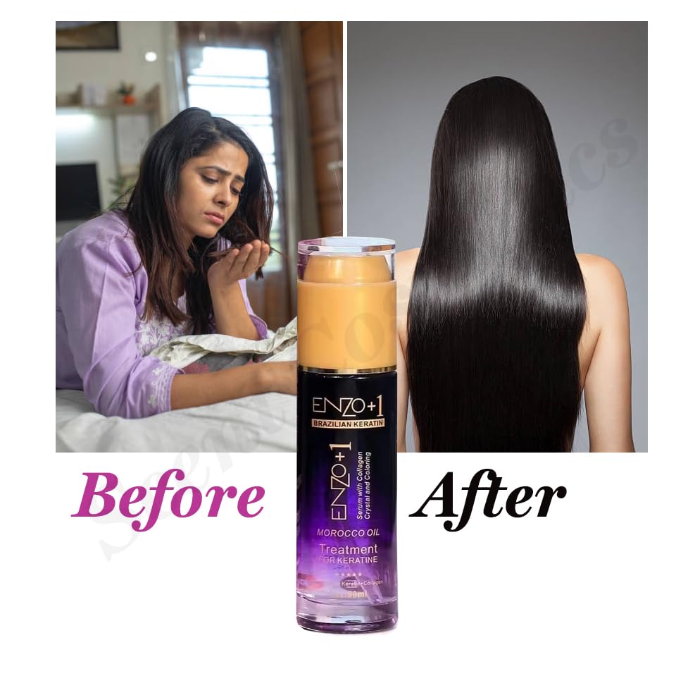 Enzo+1 Brazilian Keratin Hair Serum with Collagen Crystals 80ml - HS030-8
