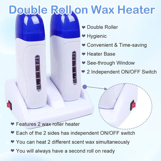 Double Depilatory Roll-on Wax Warmer