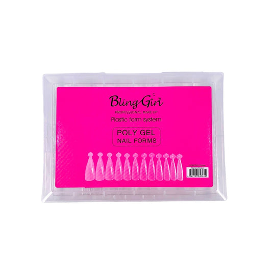 Bling Girl Poly Gel Stiletto Dual Nail Forms 120pc and 12 sizes