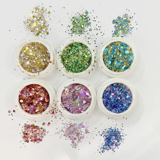 Shinning Nail Glitter 6pcs