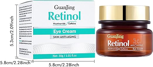 GuanJing Retinol Anti Aging Eye Cream Anti-Wrinkles Bags Dark Circles Removal Retinol Eye Cream For Women - 30g