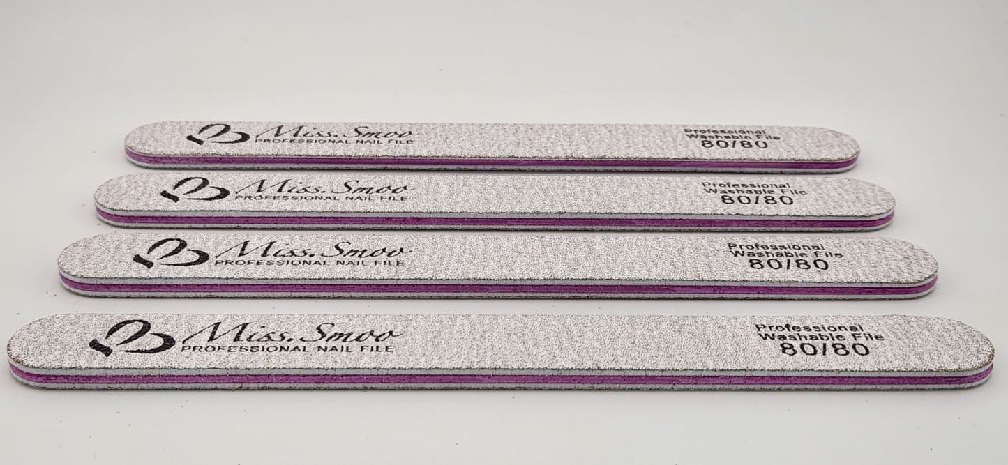 Miss Smoo Double Sided Nail File  - Straight 80/80 (LOSE)