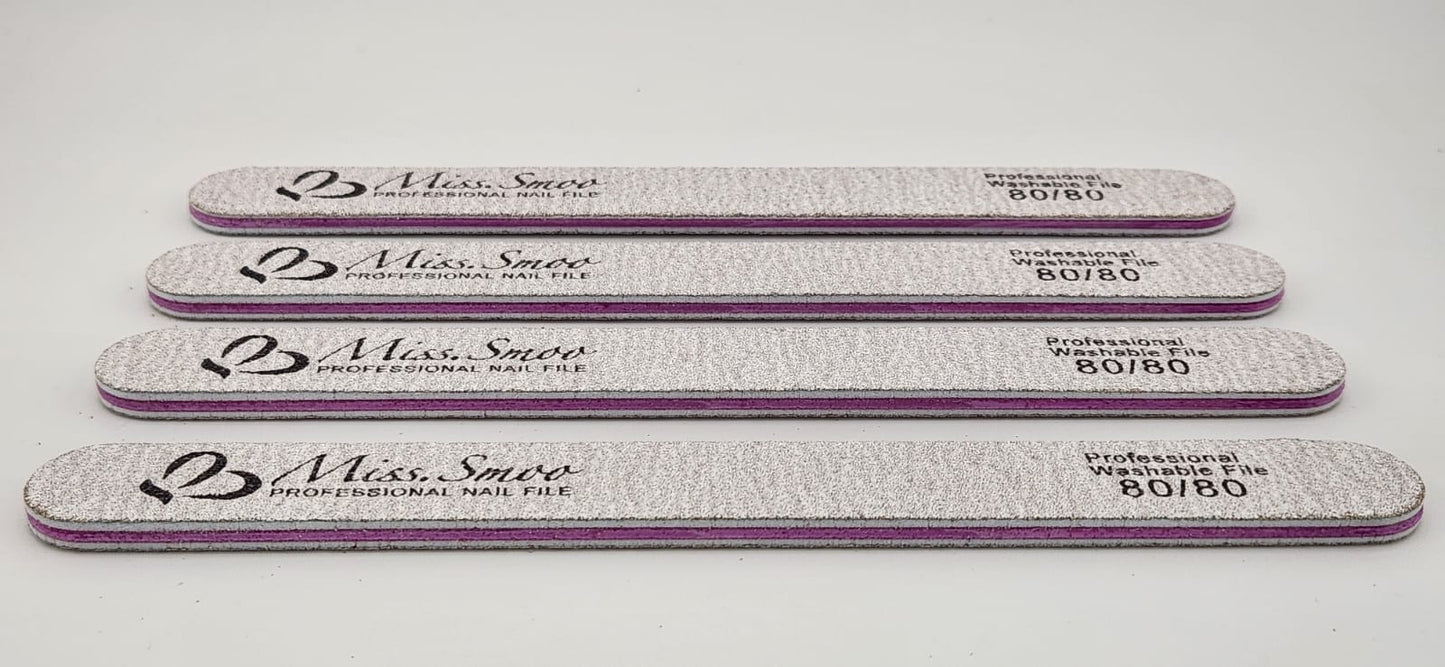 Miss Smoo Double Sided Nail File  - Straight 80/80 (LOSE)
