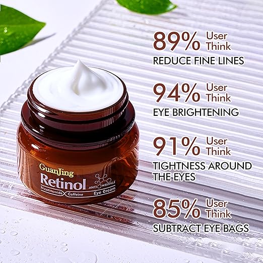 GuanJing Retinol Anti Aging Eye Cream Anti-Wrinkles Bags Dark Circles Removal Retinol Eye Cream For Women - 30g