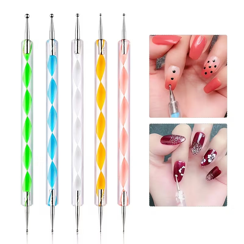 Nail Gel Art Dotting Tool Set 5Pcs