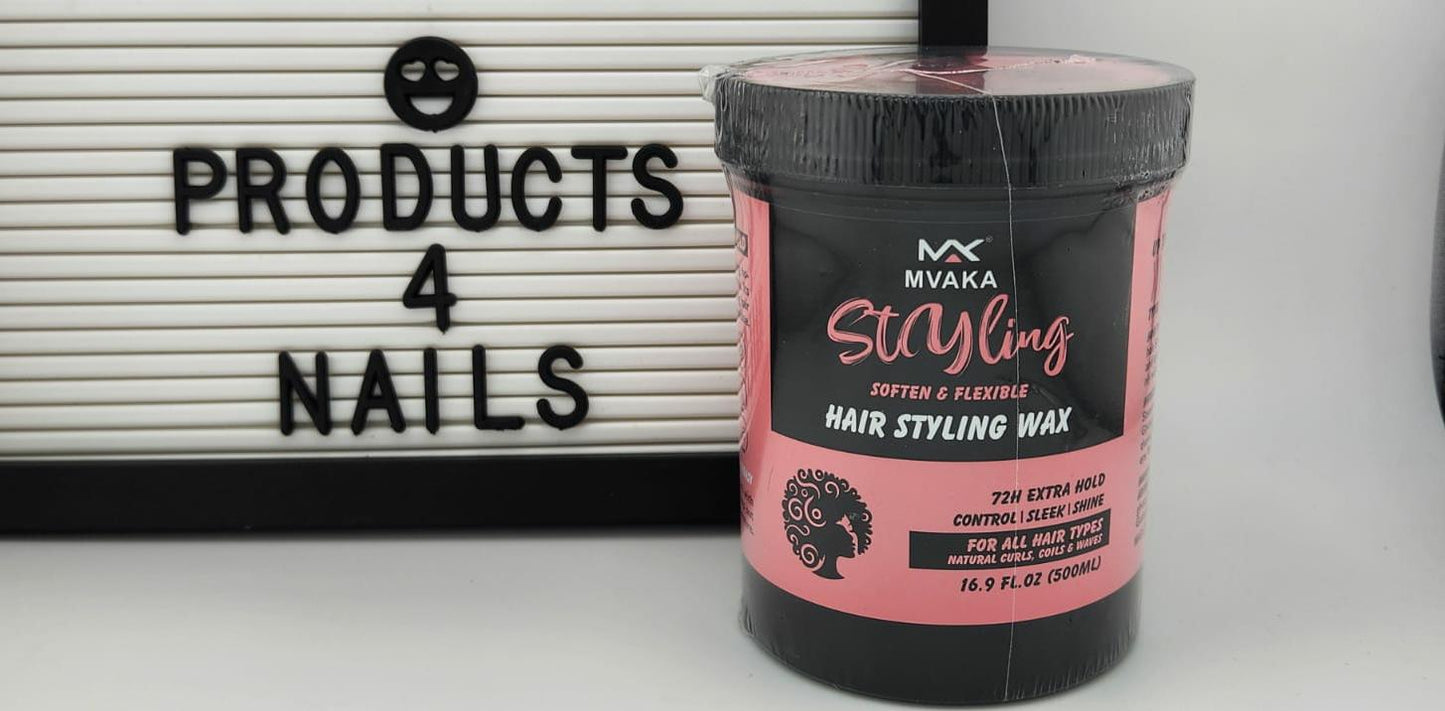 MAX MVAKA Hair Styling Wax 72 Hour Extra Hold (500ml)