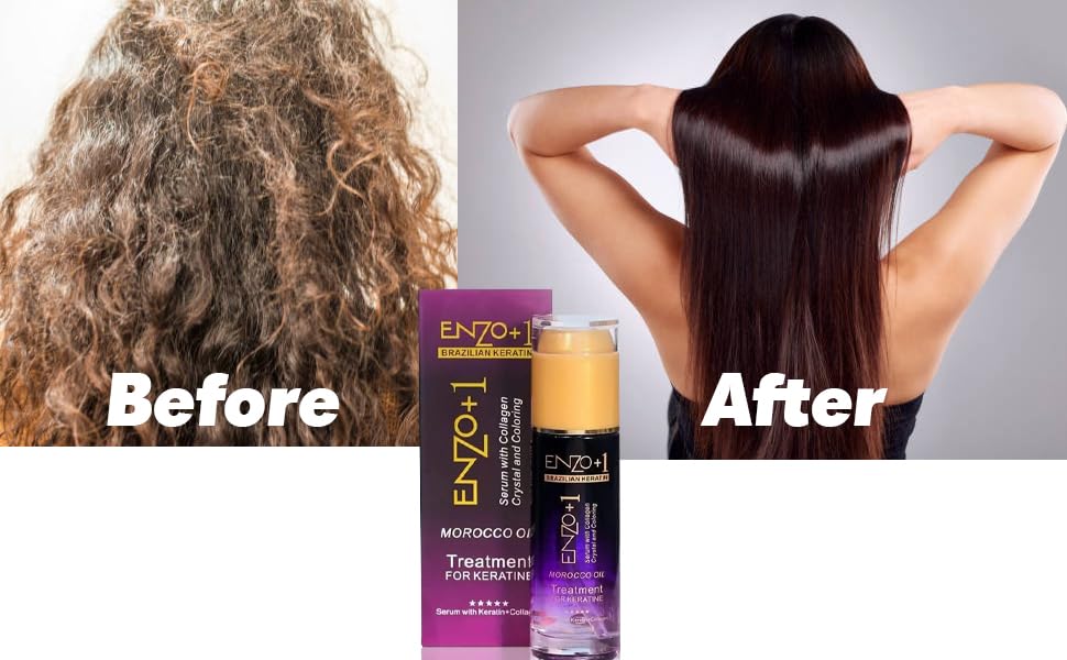 Enzo+1 Brazilian Keratin Hair Serum with Collagen Crystals 80ml - HS030-8