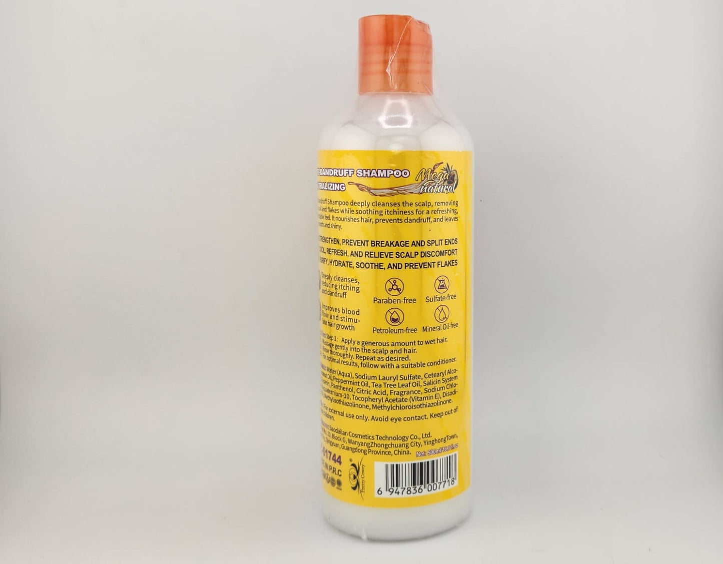 Pretty Cowry Mega Natural 2-in-1 Anti-Dandruff Shampoo - Coconut, Menthol, Tea Tree Oilree 500ml