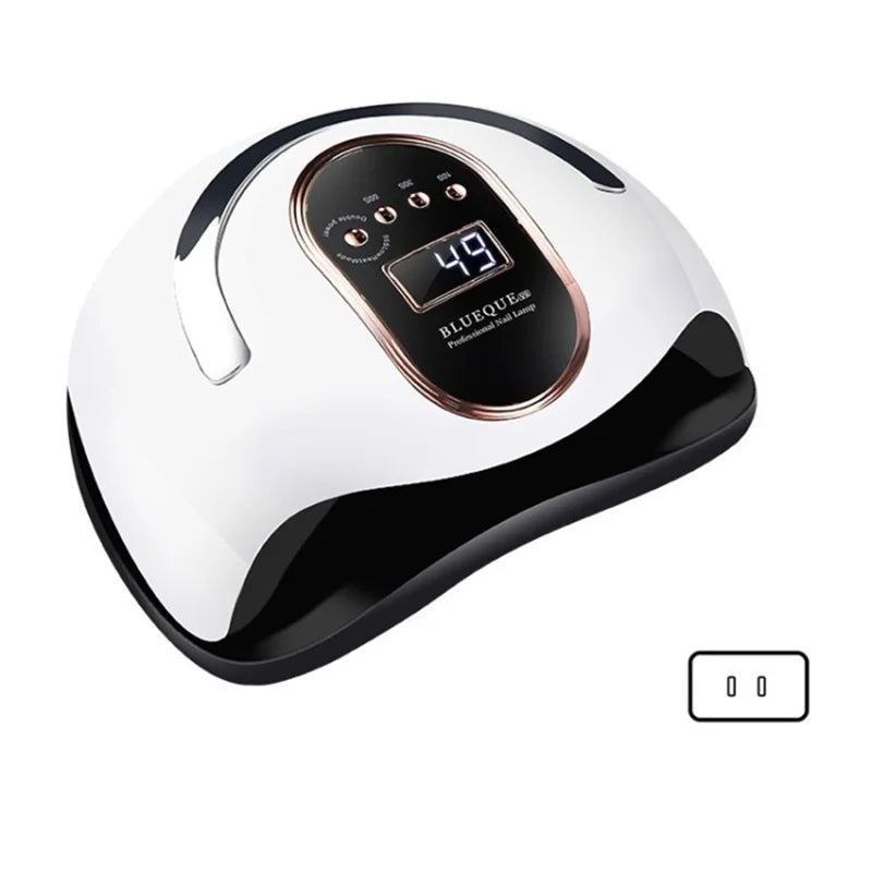 BLUEQUE V8 168W Nail Lamp Quick Drying 42 Beads UV LED Lamp Professional Nail Dryer with Portable Handle for Curing Polish Gel