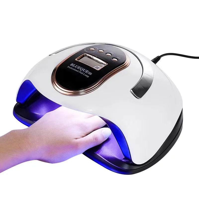 BLUEQUE V8 168W Nail Lamp Quick Drying 42 Beads UV LED Lamp Professional Nail Dryer with Portable Handle for Curing Polish Gel