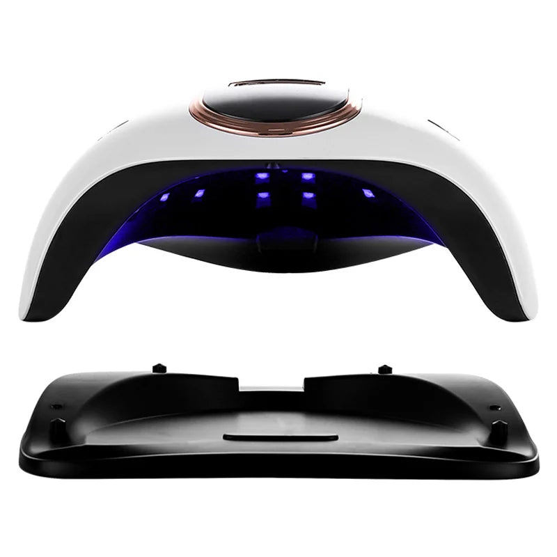 BLUEQUE V8 168W Nail Lamp Quick Drying 42 Beads UV LED Lamp Professional Nail Dryer with Portable Handle for Curing Polish Gel
