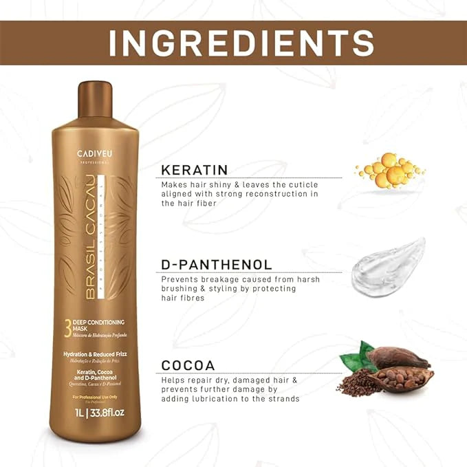 BRASIL CACAU Deep Conditioning Mask 1000ml (NO 3/STEP 3)