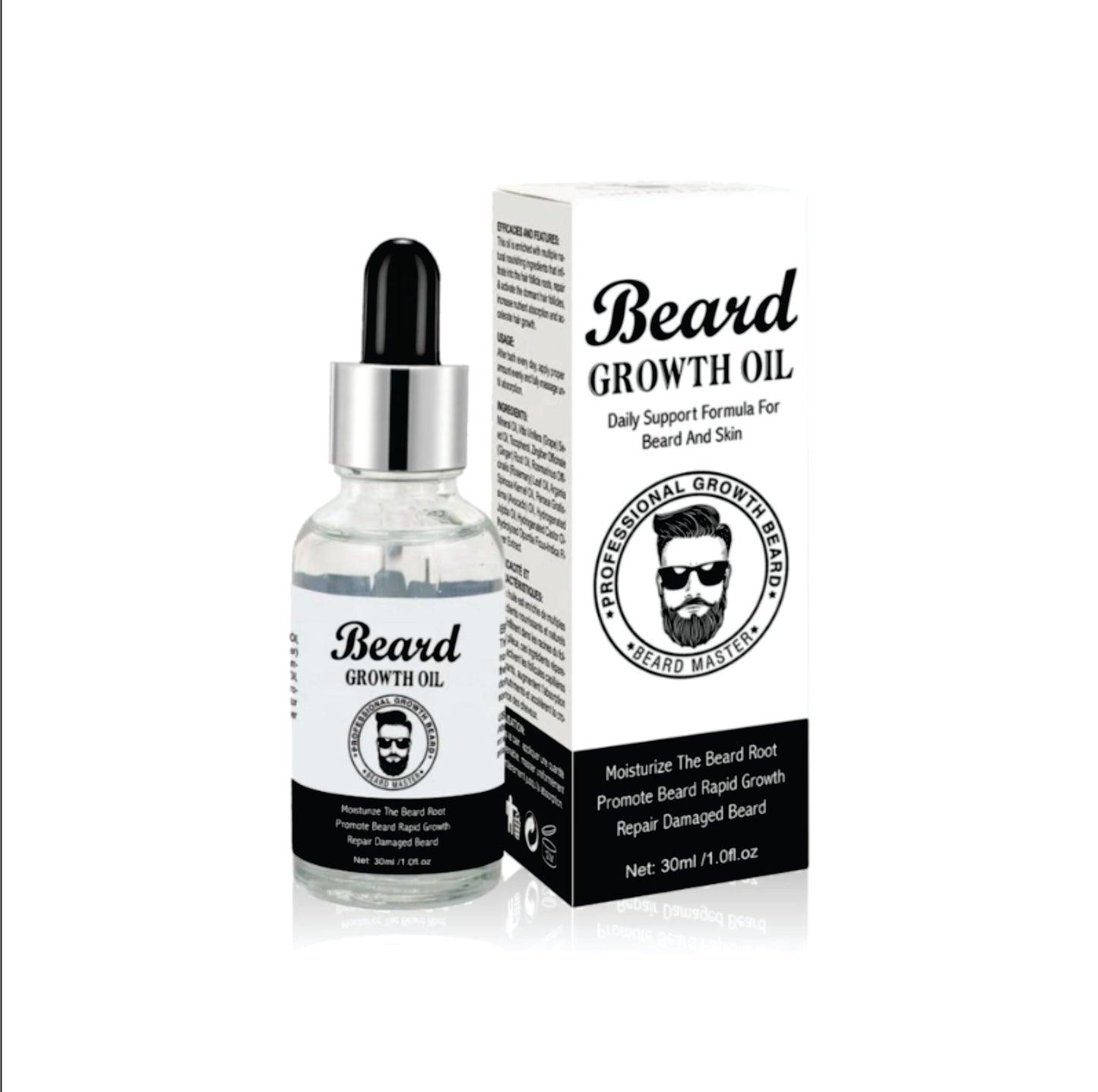 Beard Master Beard Growth Oil – Nourishing & Moisturizing Beard Treatment, 30ml