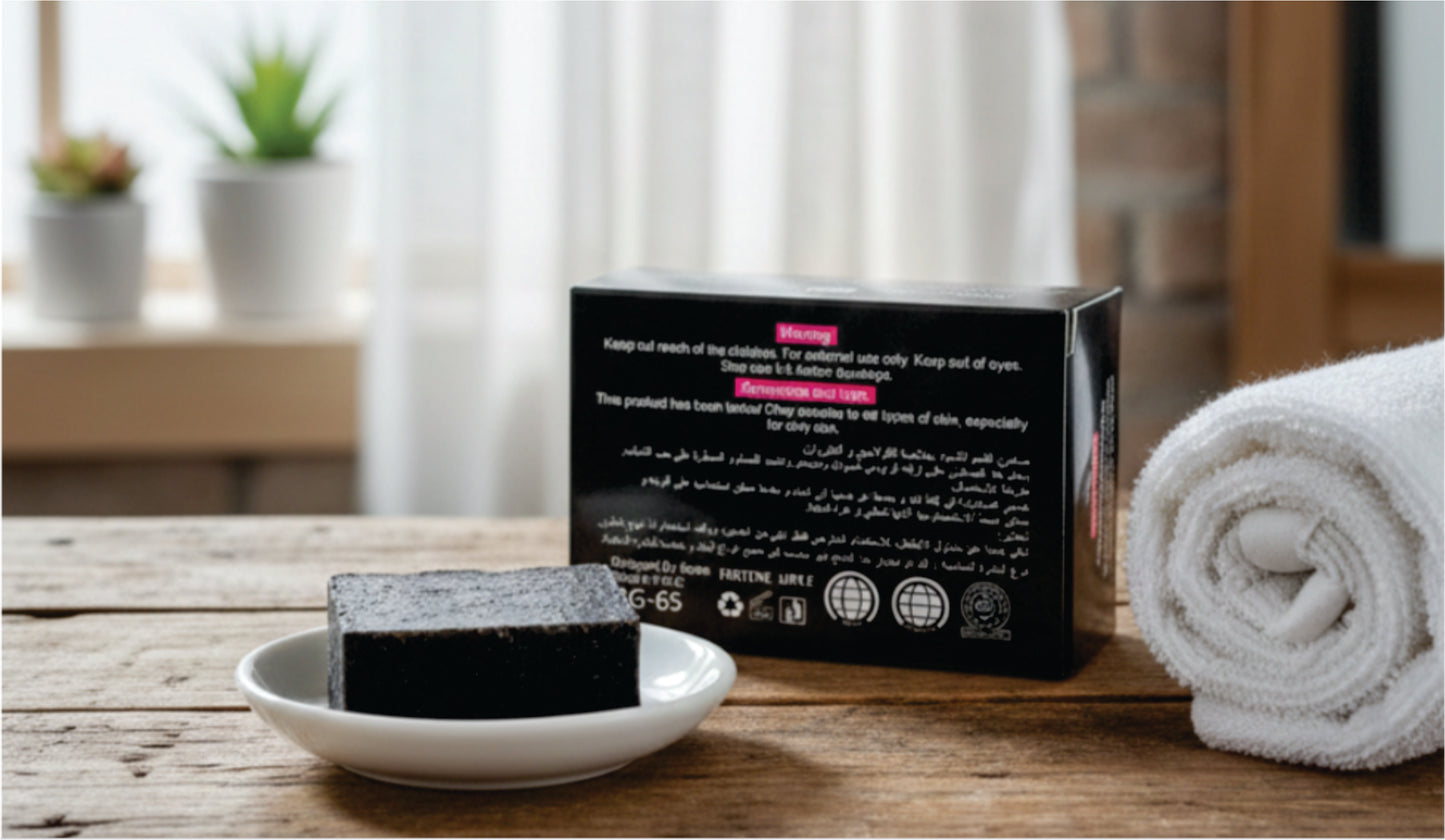 Black Soap with Collagen & Charcoal - 100g Fortune Apple Deep Cleansing