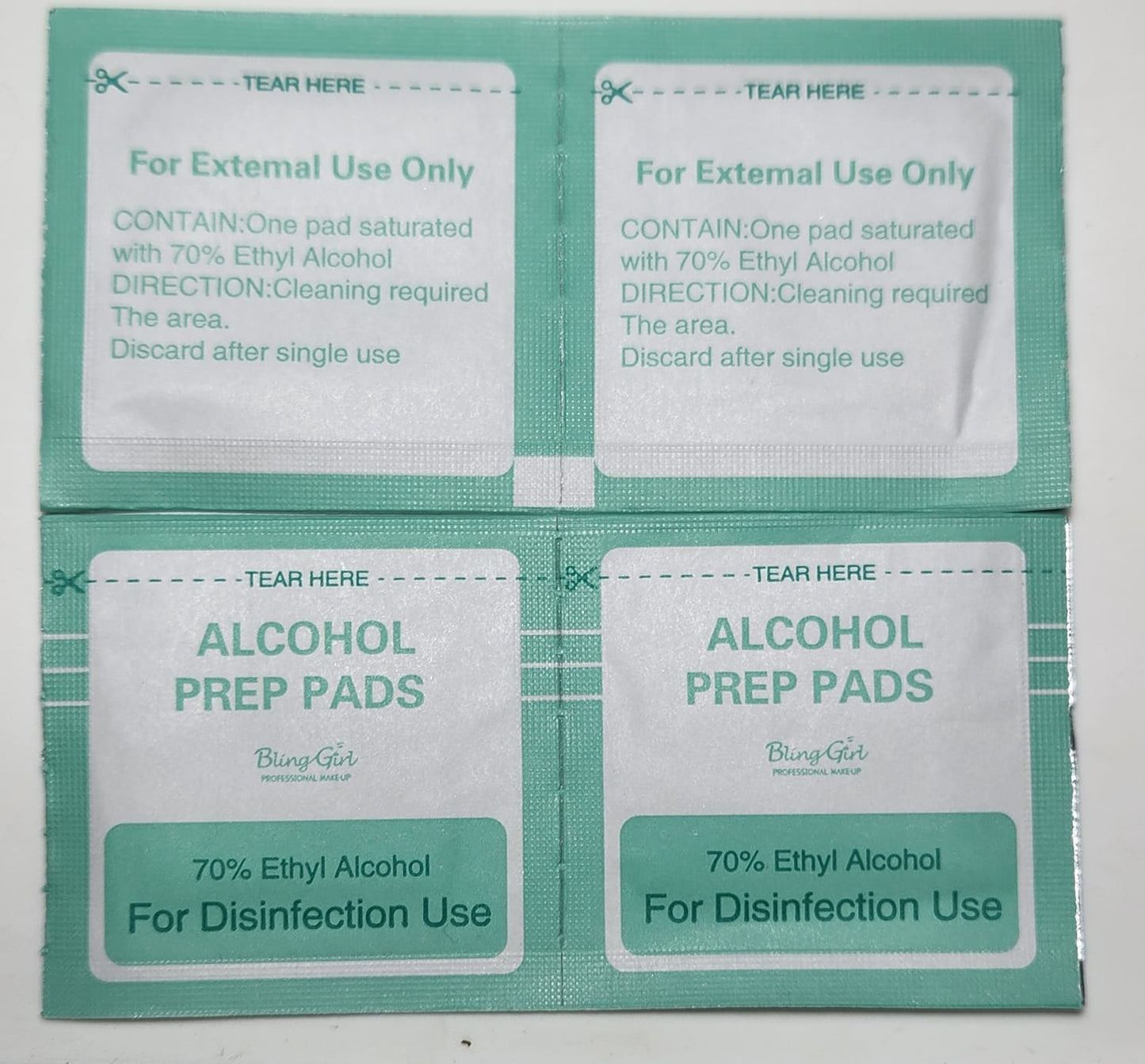 Bling Girl Wipe Alcohol Prep Pads 100 pads