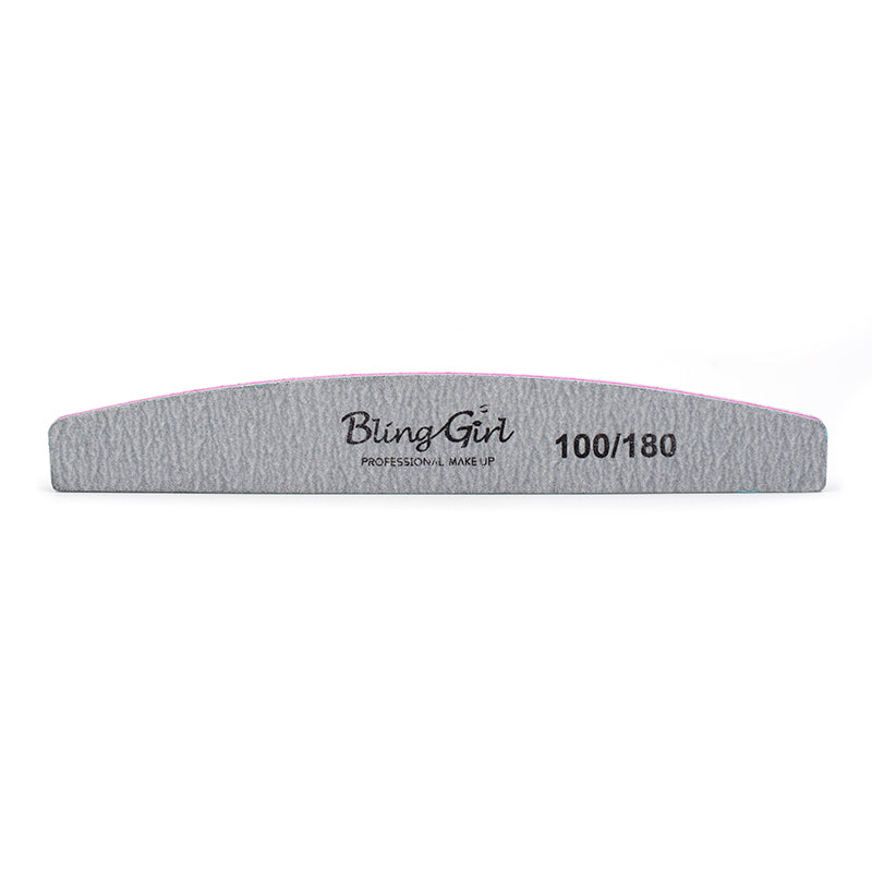 Bling Girl Grey Half Moon Double Sided Nail File S