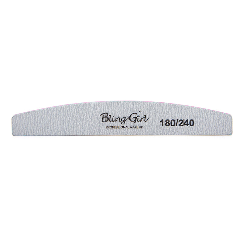 Bling Girl Grey Half Moon Double Sided Nail File S